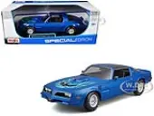 1978 Pontiac Firebird Trans Am Blue Metallic with Hood Graphics ""Special Edition"" Series 1/18 Diecast Model Car by Maisto