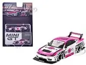 Nissan ""LB-Super Silhouette"" S15 SILVIA RHD (Right Hand Drive) 99 ""Auto Finesse - SEMA 2023"" White and Pink Limited Edition 1/64 Diecast Model Car by