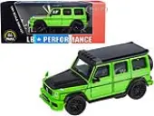 Mercedes-AMG G 63 LBWK Alien Green and Matt Black ""LB Performance"" 1/64 Diecast Model Car by Paragon Models