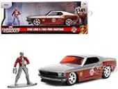 1969 Ford Mustang Silver Metallic and Dark Red and Star Lord Diecast Figure ""Marvel Guardians of the Galaxy"" ""Hollywood Rides"" Series 1/32 Diecast Mo