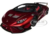 Lamborghini Huracan GT ""LB-Silhouette Works"" Hyper Red Metallic with Black Top 1/18 Model Car by Autoart