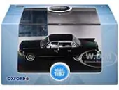 1961 Cadillac Sedan DeVille Ebony Black with White Interior 1/87 (HO) Scale Diecast Model Car by Oxford Diecast