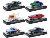 ""Auto-Thentics"" 6 piece Set Release 96 IN DISPLAY CASES Limited Edition 1/64 Diecast Model Cars by M2 Machines