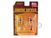 ""Courier Service"" 5 Piece Diecast Figures Set (2 Worker Figures and 3 accessories) Limited Edition to 4800 pieces Worldwide for 1/64 Scale Models by