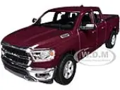 2019 RAM 1500 Pickup Truck Dark Red Metallic ""NEX Models"" Series 1/27 Diecast Model Car by Welly