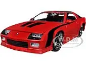 1985 Chevrolet Camaro Red with Black Stripes ""Bigtime Muscle"" Series 1/24 Diecast Model Car by Jada