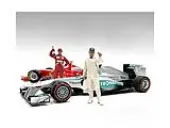 ""Racing Legends"" 2000s Figures A and B Set of 2 for 1/18 Scale Models by American Diorama