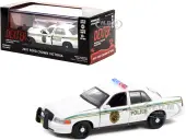 2001 Ford Crown Victoria Police Interceptor White ""Miami Metro Police Department"" ""Dexter"" (2006-2013) TV Series 1/43 Diecast Model Car by Greenlight
