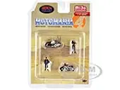 ""Motomania 4"" 4 piece Diecast Set (2 Figures and 2 Motorcycles) Limited Edition to 4800 pieces Worldwide for 1/64 Scale Models by American Diorama