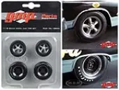 Wheels and Tires Drag Set of 4 pieces ""1967 Ford Fairlane 427R Hubert Platt Georgian Shaker"" 1/18 by GMP