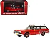 1970 Ford Galaxie Station Wagon ""Chicago Fire Department Chief 16th Battalion"" Red with Black Top Limited Edition to 300 pieces Worldwide 1/43 Model