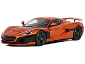 2021 Rimac Nevera Orange Metallic 1/18 Model Car by GT Spirit