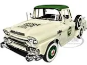 1958 GMC Stepside Pickup Truck Light Beige with Green Top ""Quaker State"" Limited Edition to 6650 pieces Worldwide 1/24 Diecast Model Car by M2 Machin