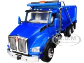 Kenworth T880 Dump Truck Surf Blue Metallic 1/50 Diecast Model by First Gear