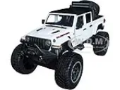 2021 Jeep Gladiator Rubicon Off-Road Pickup Truck White with Black Top ""Off Road"" Series 1/27 Diecast Model Car by Motormax