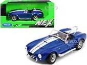 1965 Shelby Cobra 427 S/C Blue Metallic with White Stripes 1/24 Diecast Model Car by Welly