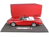 1966 Ferrari 365 California S/N 9935 Convertible Red with White Interior with DISPLAY CASE Limited Edition to 108 pieces Worldwide 1/18 Model Car by