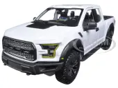 2017 Ford Raptor Pickup Truck White 1/24 Diecast Model Car by Maisto