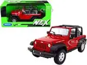 Jeep Wrangler Rubicon Red ""NEX Models"" 1/24 Diecast Model Car by Welly