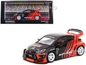 Toyota ""Pandem"" Yaris RHD (Right Hand Drive) Black and Red ""ADVAN"" Livery ""Hobby43"" Series 1/43 Diecast Model Car by Tarmac Works