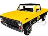 1969 Ford F-100 Pickup Truck ""Pennzoil"" Yellow and Black ""Running on Empty"" Series 7 1/24 Diecast Model Car by Greenlight