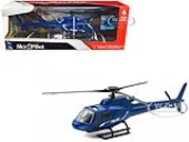 Eurocopter AS350 Helicopter Blue Metallic ""Police"" ""Sky Pilot"" Series 1/43 Diecast Model by New Ray