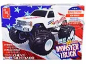 Skill 1 Snap Model Kit Chevrolet Silverado ""USA-1"" Monster Truck 1/32 Scale Model by AMT