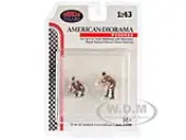 ""Race Day"" Two Diecast Figures Set 5 for 1/43 Scale Models by American Diorama