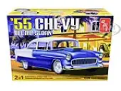 Skill 2 Model Kit 1955 Chevrolet Bel Air Sedan 2-in-1 Kit 1/25 Scale Model by AMT