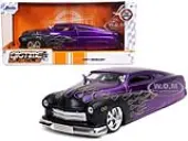 1951 Mercury Purple with Black Flames ""Bigtime Muscle"" 1/24 Diecast Model Car by Jada