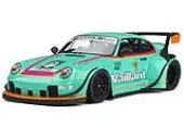 2022 RWB Bodykit ""Vaillant"" Light Green with Graphics 1/18 Model Car by GT Spirit