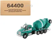 Kenworth T880S SFFA Tandem with Pusher and Tag Axle with Bridgemaster McNeilus Mixer ""Island Ready Mix"" Green and White Limited Edition to 500 pieces