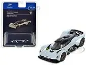 Aston Martin Valkyrie Skyfall Silver Metallic with Black Top ""Hypercar League Collection"" 1/64 Diecast Model Car by PosterCars