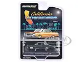 1964 Chevrolet Bel Air Dark Gray Metallic and Silver Metallic ""California Lowriders"" Series 6 1/64 Diecast Model Car by Greenlight