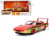1969 Dodge Charger Daytona 33 Red and Gold Metallic with Graphics ""Bigtime Muscle"" Series 1/24 Diecast Model Car by Jada