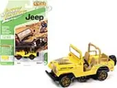 Jeep CJ-5 Sunshine Yellow with Golden Eagle Graphics ""Classic Gold Collection"" Limited Edition to 7418 pieces Worldwide 1/64 Diecast Model Car by Joh