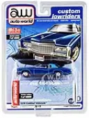 1975 Cadillac Eldorado Dark Blue Metallic with Light Blue (Partial) Vinyl Top ""Custom Lowriders"" Limited Edition to 4800 pieces Worldwide 1/64 Diecas