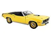 1970 Plymouth Hemi Barracuda Convertible Lemon Twist Yellow Limited Edition to 642 pieces Worldwide 1/18 Diecast Model Car by ACME