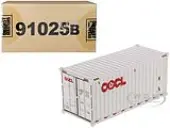 20 Dry Goods Sea Container ""OOCL"" White ""Transport Series"" 1/50 Model by Diecast Masters