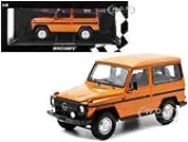 1980 Mercedes-Benz G-Model (SWB) Orange with Black Stripes Limited Edition to 504 pieces Worldwide 1/18 Diecast Model Car by Minichamps