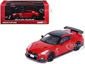Nissan GT-R (R35) Nismo RHD (Right Hand Drive) Red with Carbon Hood and Top 1/64 Diecast Model Car by Inno Models