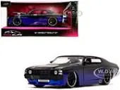 1971 Chevrolet Chevelle SS Black and Blue ""Pink Slips"" Series 1/24 Diecast Model Car by Jada