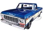 1979 Ford F-150 Pickup Truck 2 Tone Blue/Cream 1/24 Diecast Model Car by Motormax