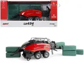Case IH LB434 XL Large Square Baler Red and Black with 6 Bales ""Case IH Agriculture"" Series 1/32 Diecast Model by ERTL TOMY