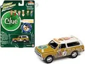 1970 Chevrolet Blazer Mustard Yellow with White Top (Colonel Mustard) w/Poker Chip Collectors Token ""Vintage Clue"" ""Pop Culture"" 2022 Release 2 1/64