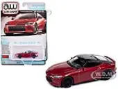 2023 Nissan Z Passion Red Metallic with Black Top ""Import Legends"" Series 1/64 Diecast Model Car by Auto World