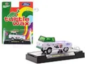 1965 Ford Econoline Pickup Truck ""Turtle Wax"" White and Green Limited Edition to 4400 pieces Worldwide 1/64 Diecast Model Car by M2 Machines