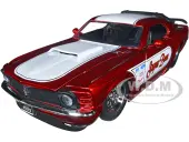 1970 Ford Mustang Boss 429 Candy Red with White Stripes ""Super Boss"" ""Bigtime Muscle"" Series 1/24 Diecast Model Car by Jada
