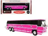 1980 MCI MC-9 Crusader II Intercity Coach Bus Pink ""Allstate Charter Lines Inc."" ""Vintage Bus &amp; Motorcoach Collection"" 1/87 (HO) Diecast Model by