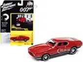 1971 Ford Mustang Mach 1 Bright Red with Black Bottom (James Bond 007) ""Diamonds Are Forever"" (1971) Movie ""Pop Culture"" Series 1/64 Diecast Model Ca